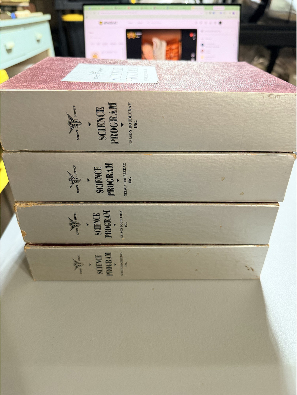 Vintage Nelson Doubleday Science Program Booklets Lot in 4 Hardcover Slipcases